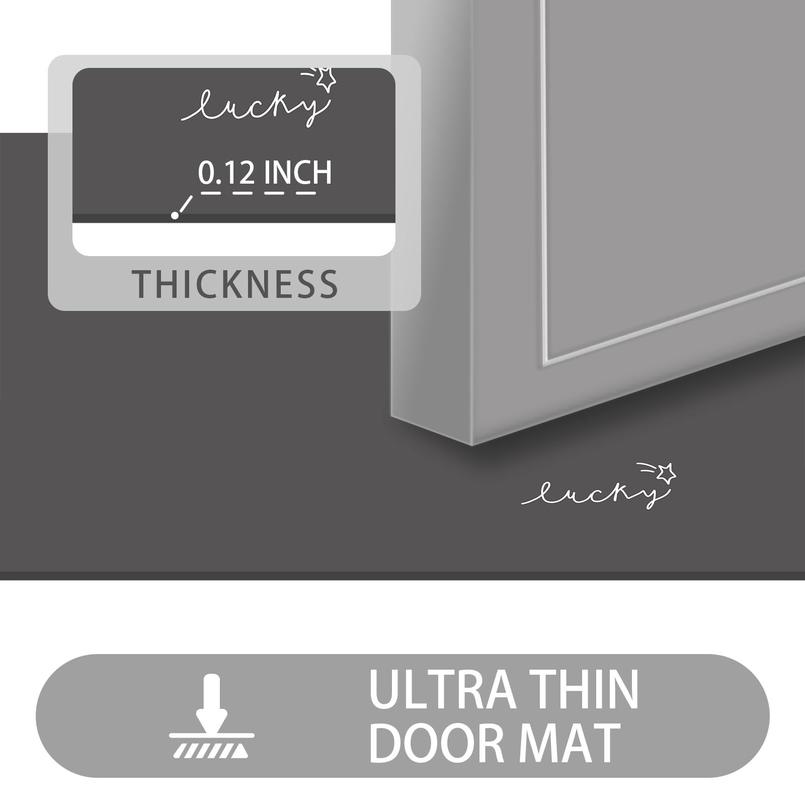 Lygligh Ultra Thin Door Mat Indoor: 1/10 Inch Small Entryway Rugs, Non Slip Absorbent Inside Doormat For Front Door Entrance, Th