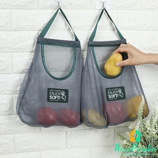 Tupermar Vegetable Mesh Bag For Vegetable Fruit Storage Oraginzer Eco Friendly Bag Storage Bags For Fridge Vegetable Fruit Bag F