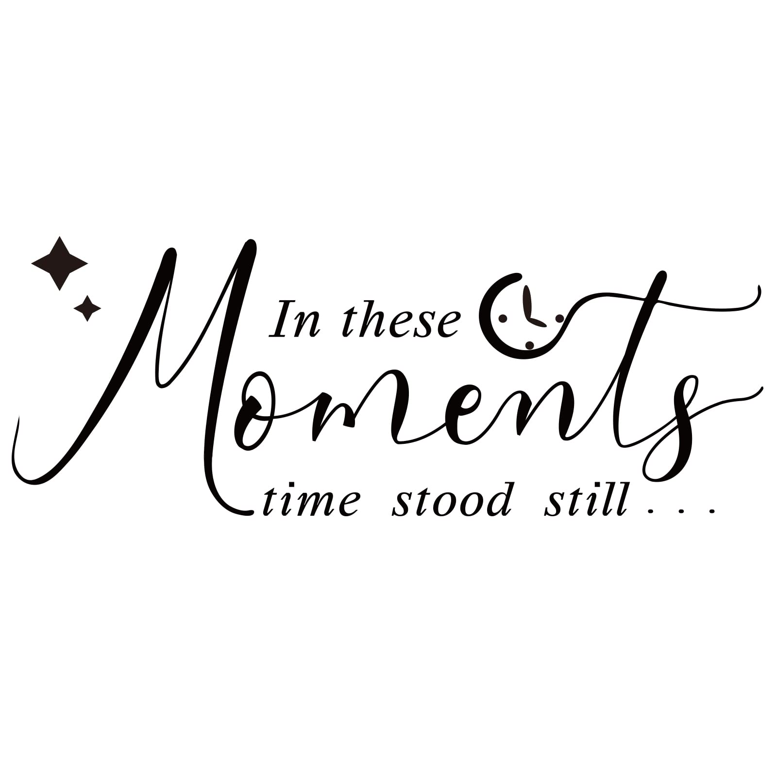 SUPERDANT 1 Sheet in These Moments Wall Stickers Family Lettering Wall Decals Inspirational Saying Stickers for Living Bedroom H