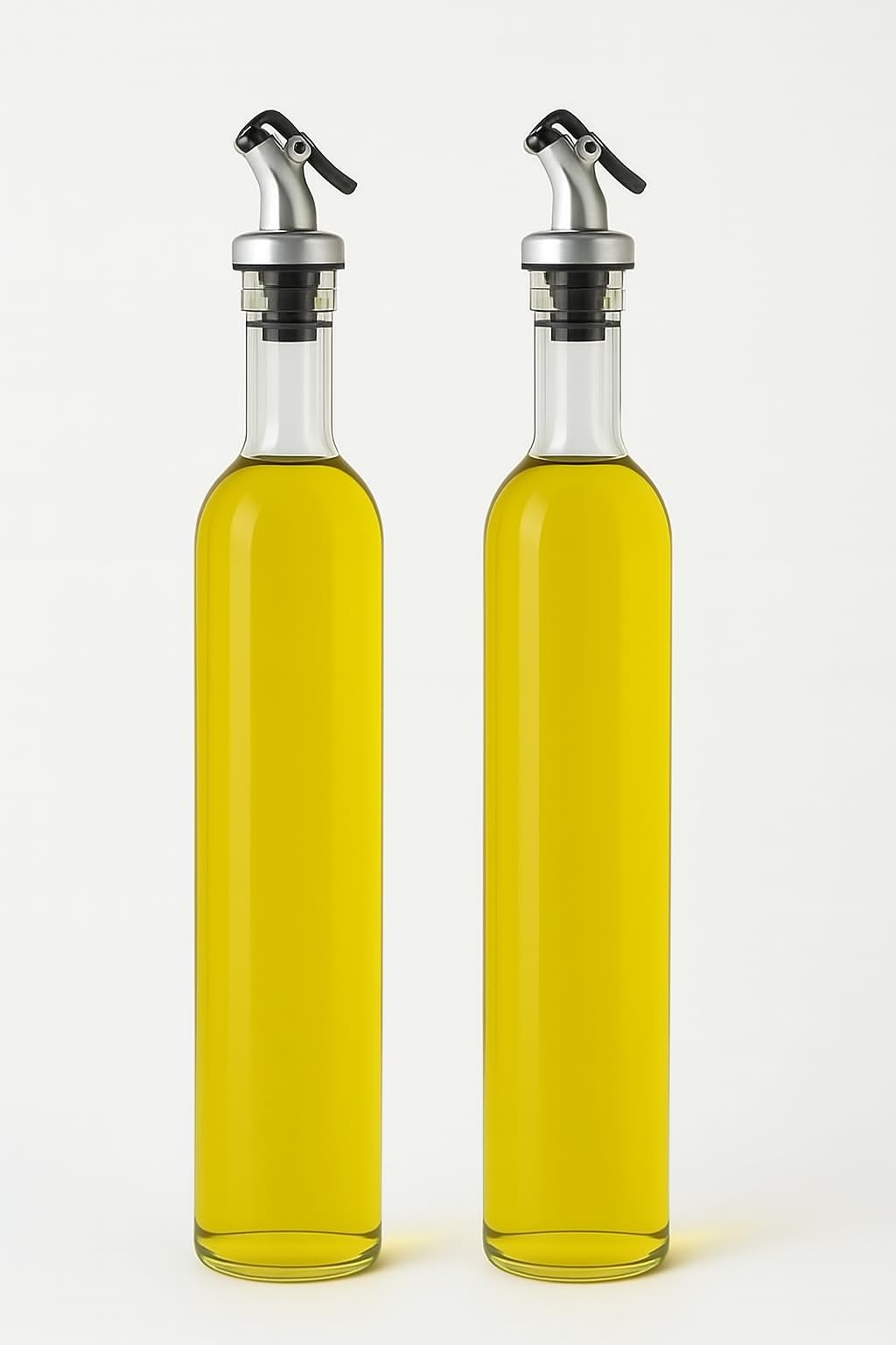 Mahantik 750Ml Glass Oil Dispenser Bottle With Stainless Steel Pourer  Leakproof & Refillable Container For Olive Oil, Vinegar,
