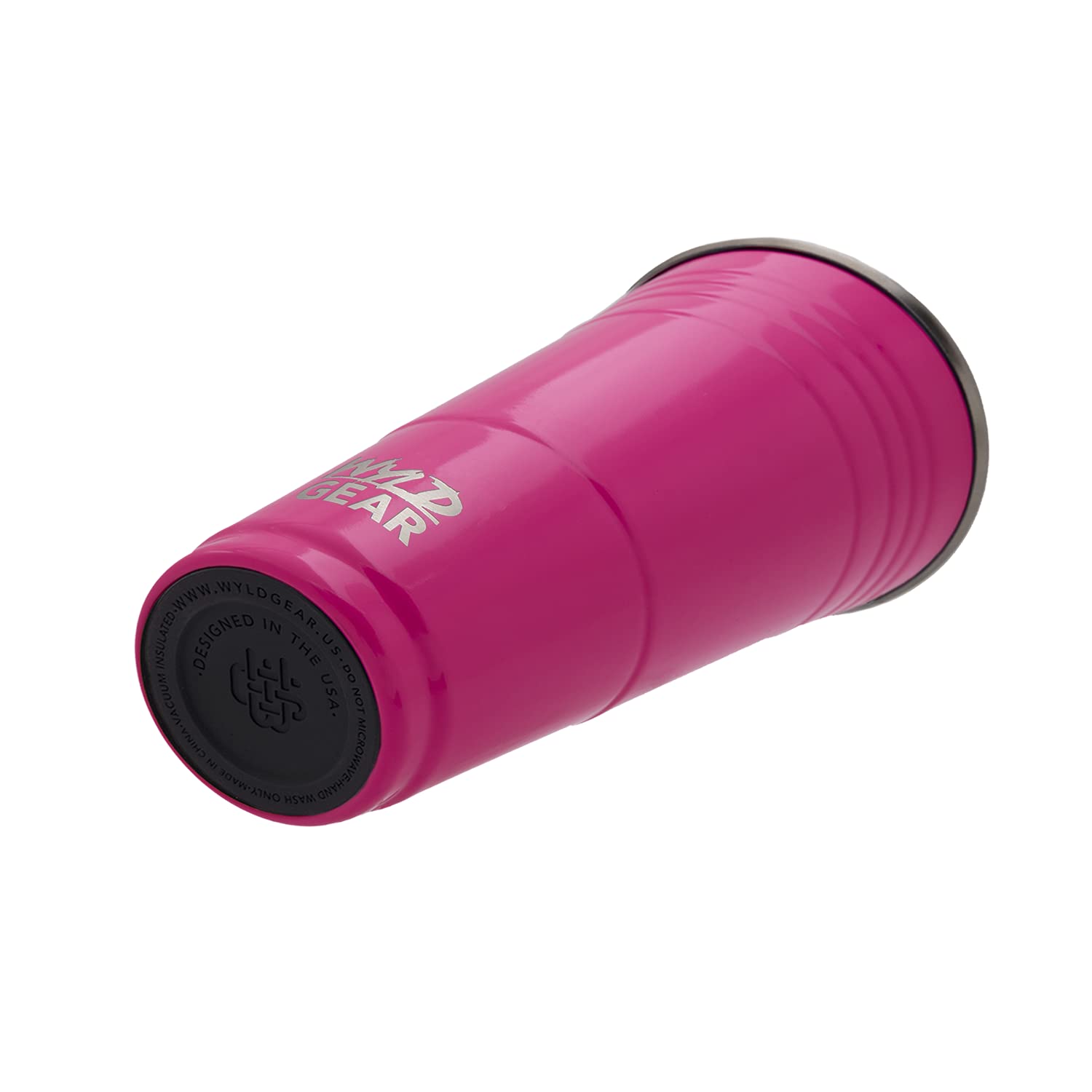 Wyld Gear Wyld Cup - Stainless Steel, Vacuum Insulated Tumbler Party Cup With Lid - 24Oz Pink