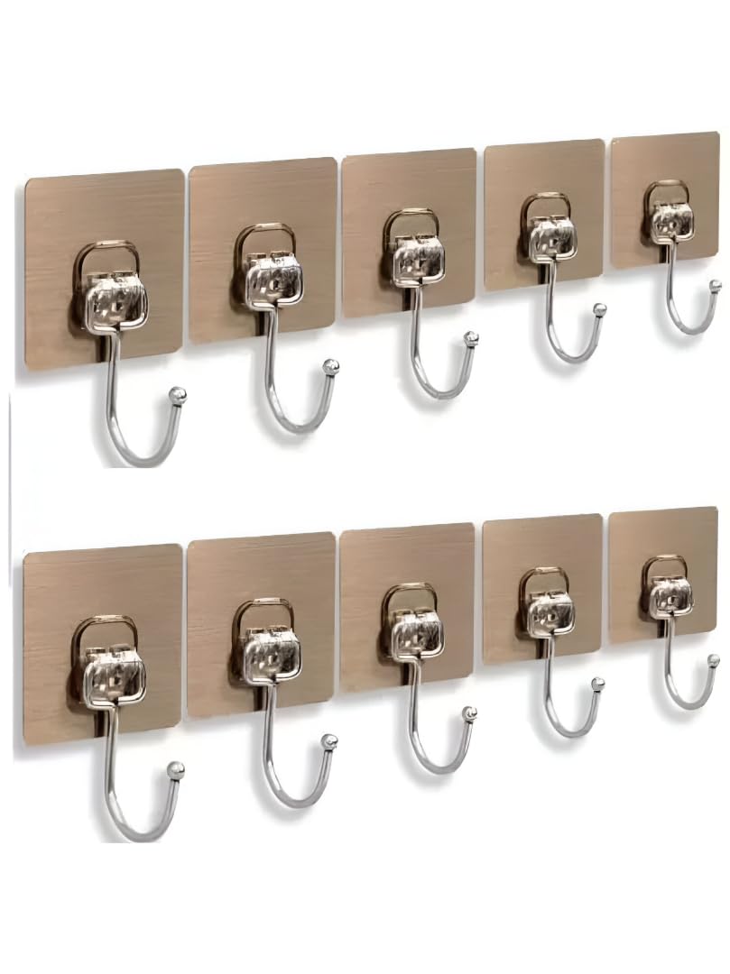 Mahntmart Self Adhesive Wall Hooks  Versatile 6Mm Nail Design For Photo Frames Hooks,Clocks, And More  Heavy Duty, Transparent