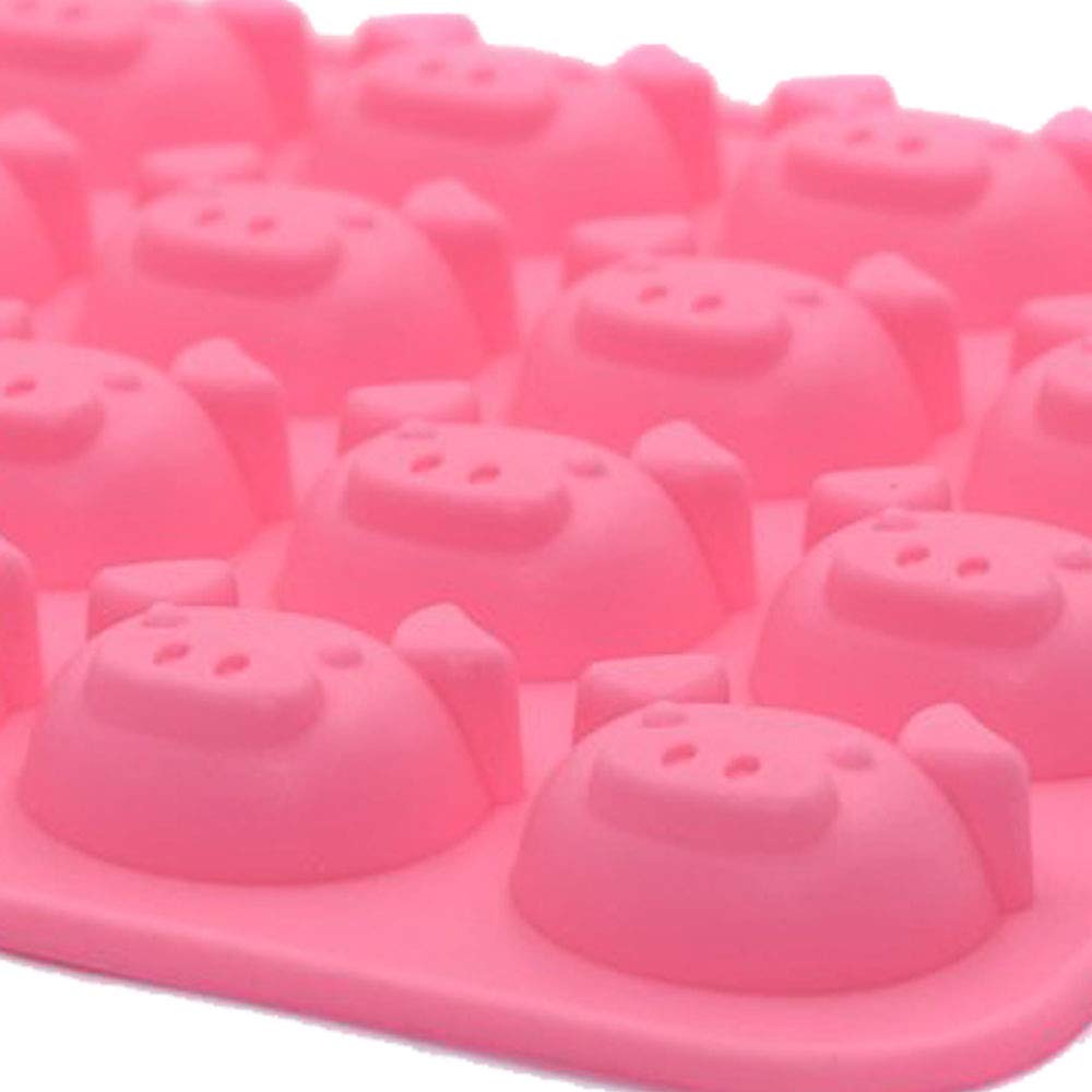 Haiops Pig Mold Silicone Diy Mold For Chocolate Candy Ice Cube 16 Cavity