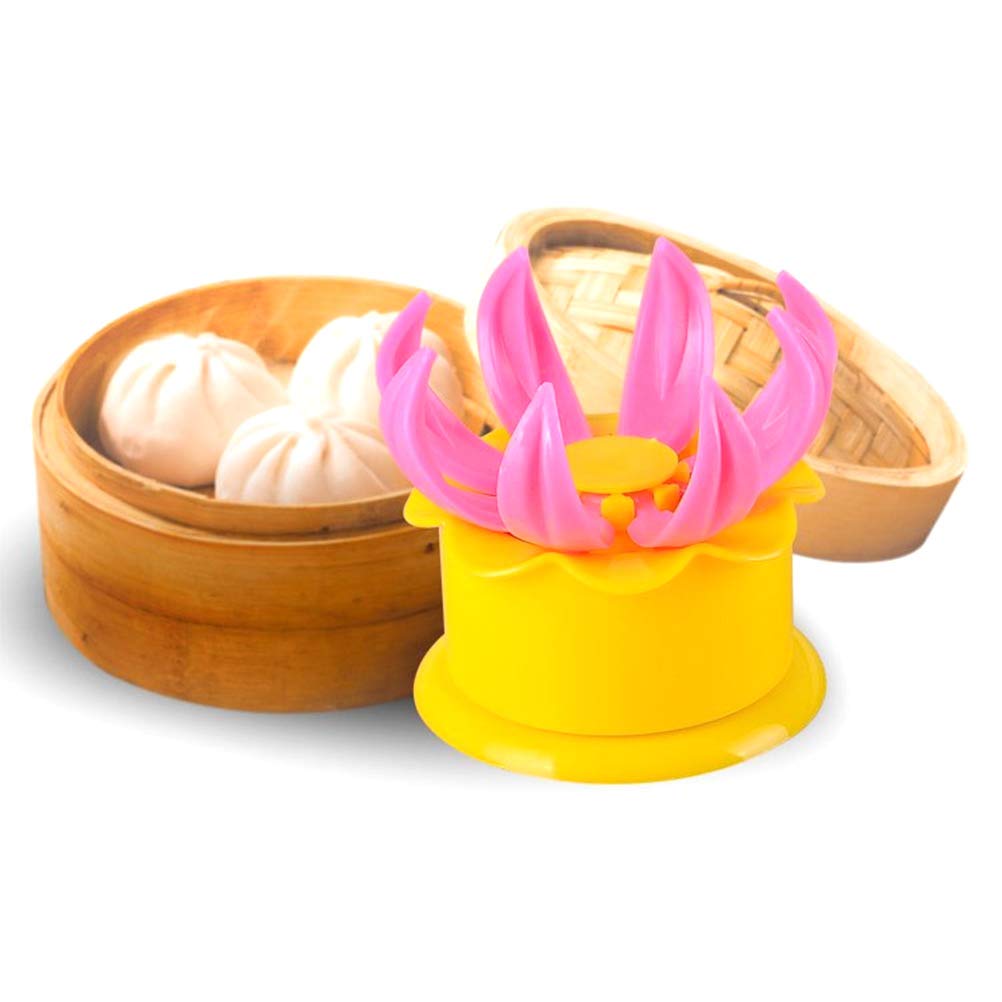 Goeielewe 2-Pack Steamed Stuffed Bun Making Mold, Pastry Pie Steam Bun Dumpling Maker Mould, Empanada Mold Kitchen Tool Baking A