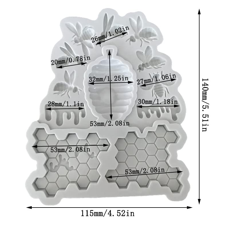 Cestony 12 Cavity Honeybee Honeycomb Bee Silicone Molds For Diy Cake Fondant Biscuit Cookies Soap Sugar Pudding Chocolate Hard C