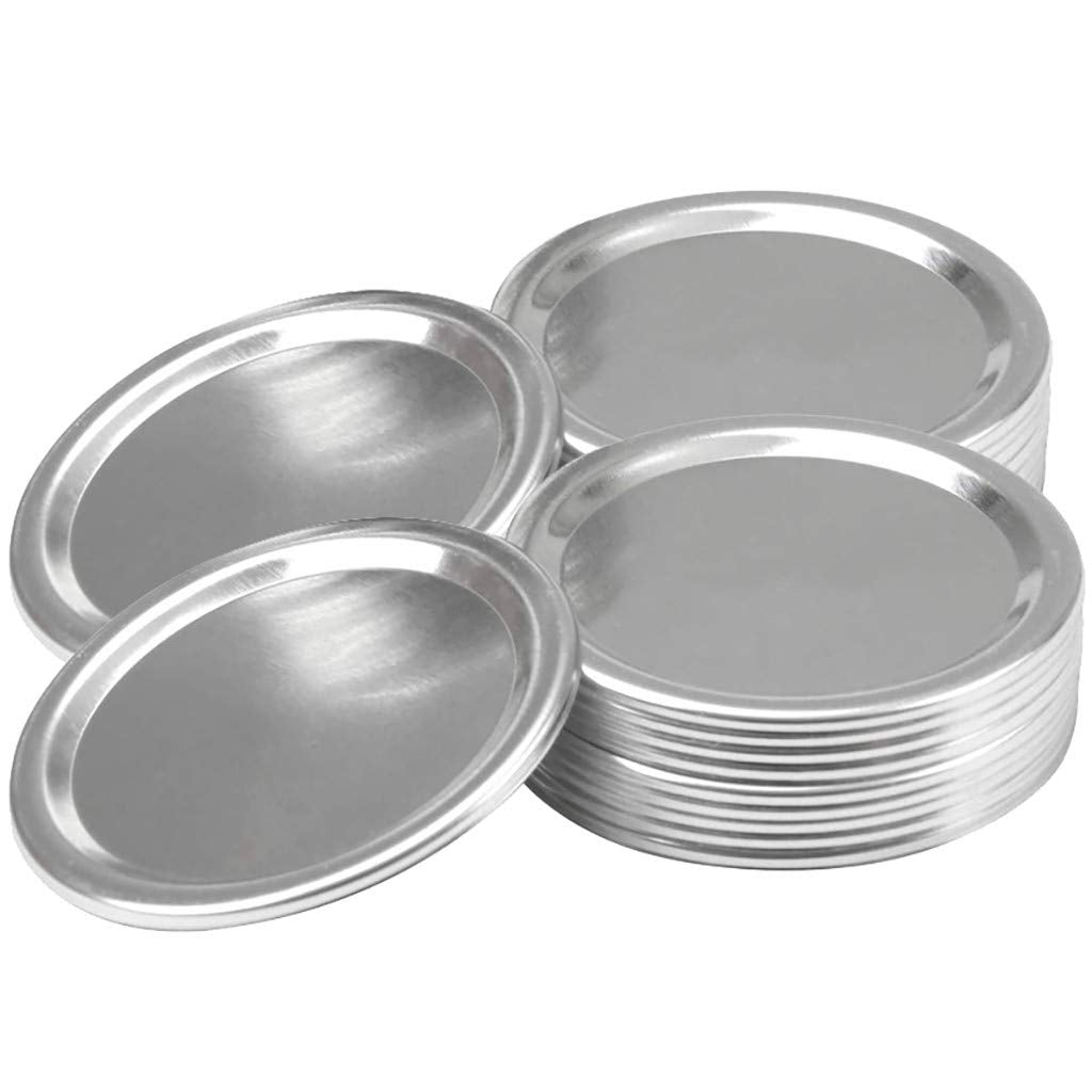 Canning Lids, Regular Mouth Mason Jar Lids, Stainless Steel Lids For Mason Jar Regular Mouth, Split-Type Lids Leak Proof And Sec