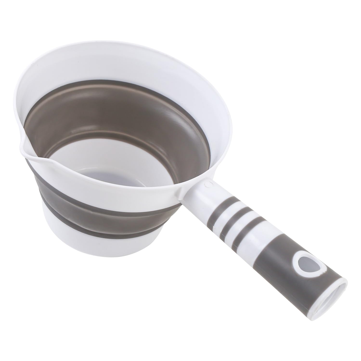ASUNFO Folding Water Ladle for Bath Collapsible Water Scoop Bath Ladle Grey