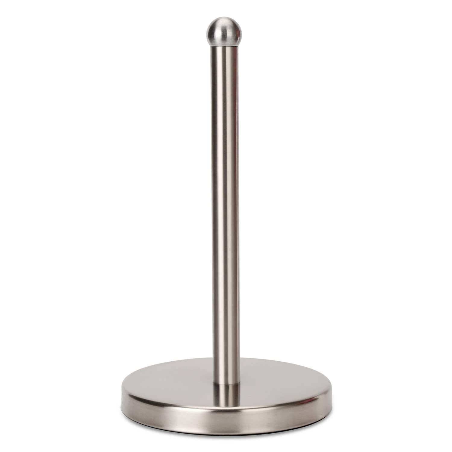 Heavy Weighted Towel Holder, Easy One-Handed Design for Kitchen Stand Dispenser, Sturdy Base for Standard and Mega Paper Rolls (