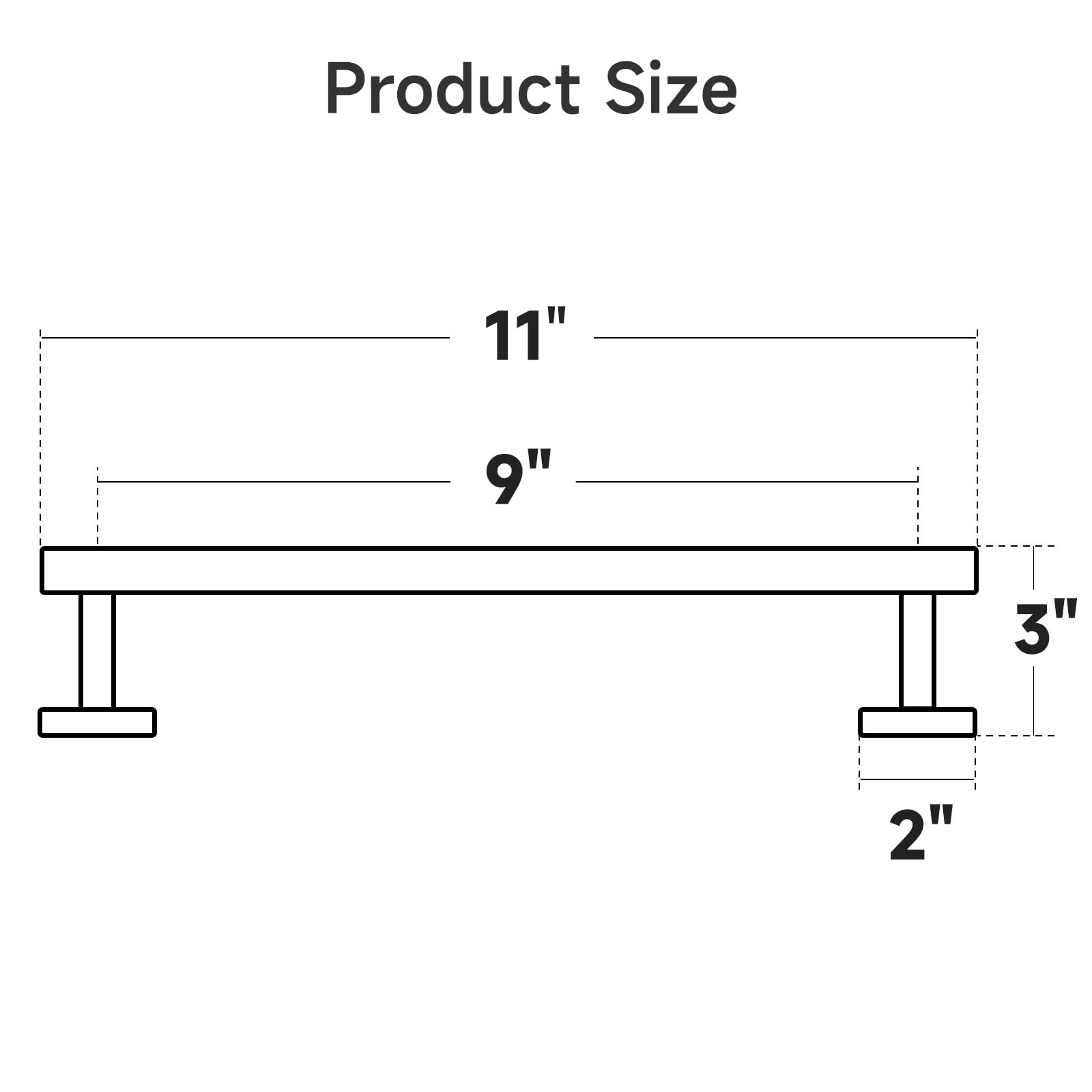 USHOWER Brushed Nickel Towel Bar  9-Inch Towel Racks for Bathroom Wall-Mounted  SUS304 Stainless Steel Towel Rod Modern Home Decor (Total Length 12-Inch)