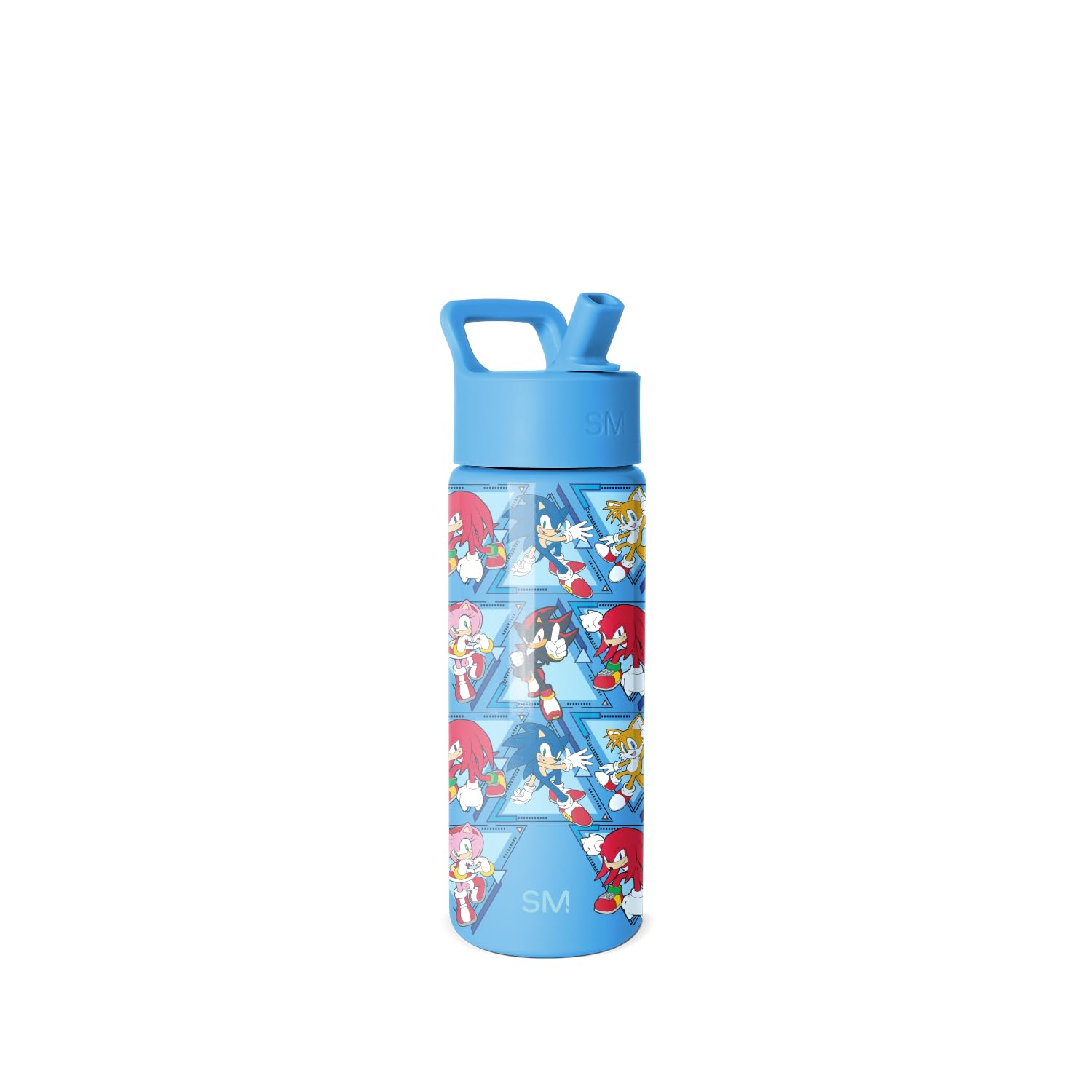 Simple Modern SEGA Sonic the Hedgehog Kids Water Bottle with Straw Lid | 18oz Insulated Stainless Steel Kids Tumbler & Spill Pro
