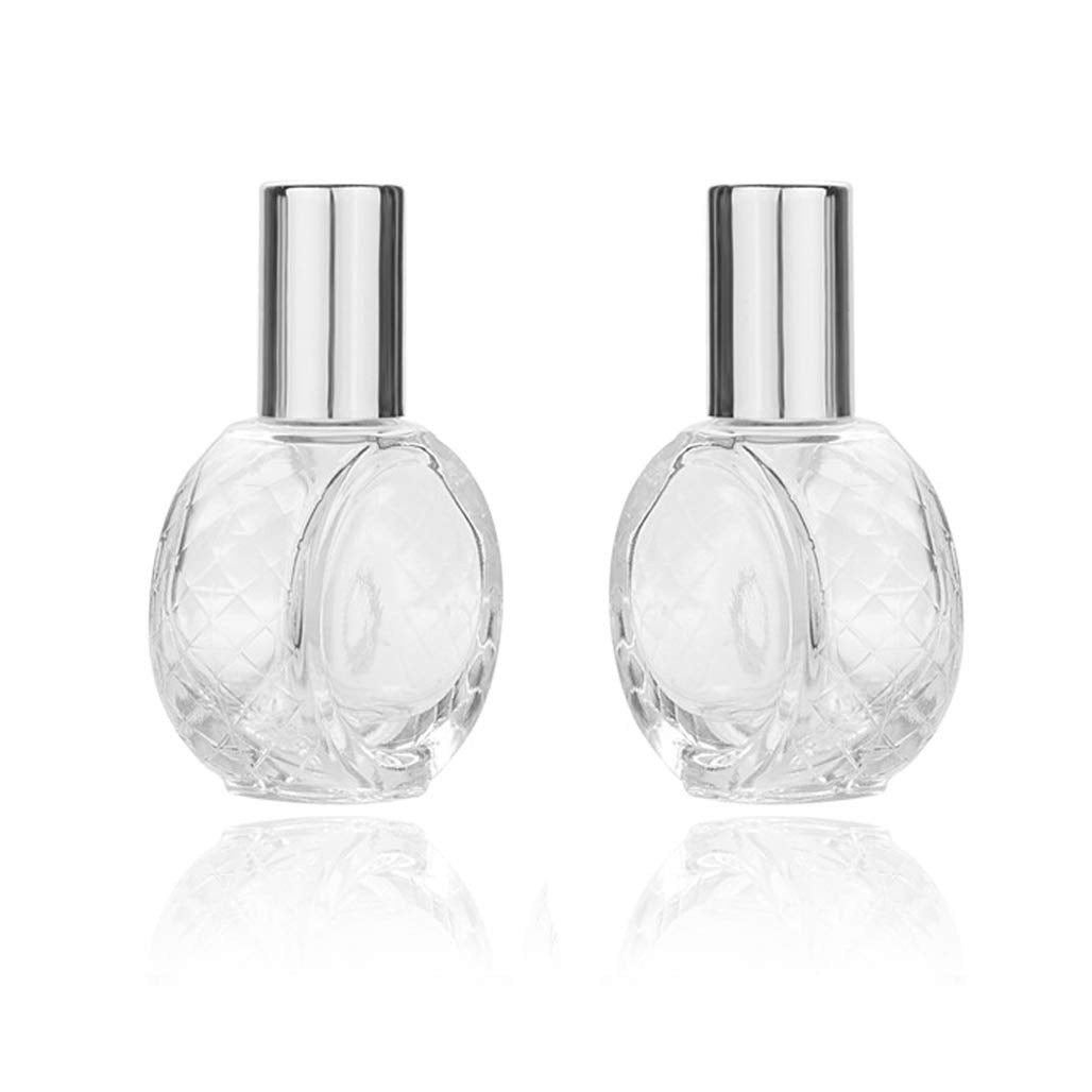 6Pcs 10Ml Travel Cosmetic Glass Bottle Steel Ball Essential Oil Bottle Thick Empty Roll-On Essential Oil Pefume Bottle Round Mas