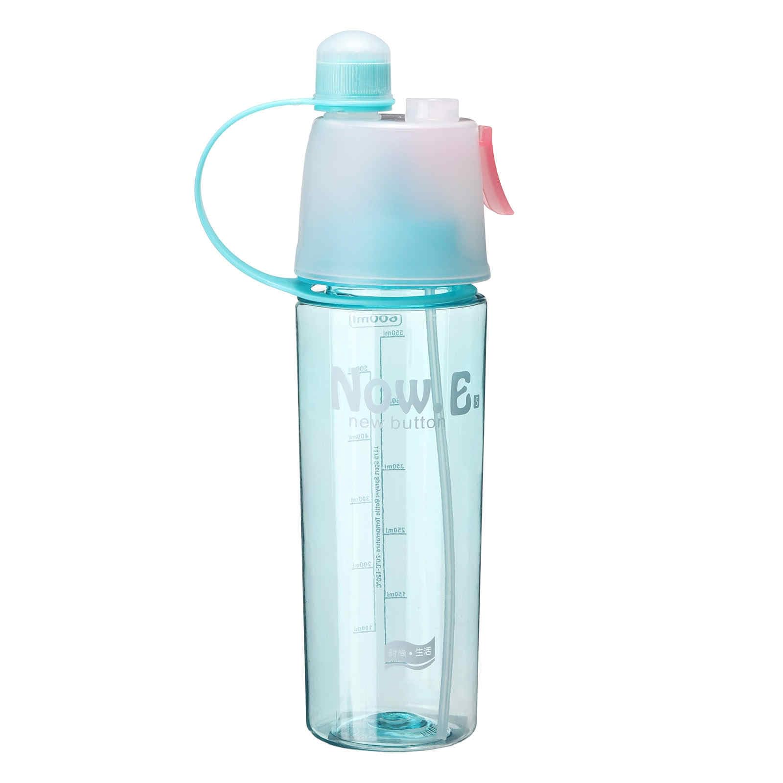 HARFINGTON Misting Water Bottle 20 oz Leakproof Lightweight 2 in 1 Mist & Sip Sports Water Bottle for Gym Camping Travel Cold Dr
