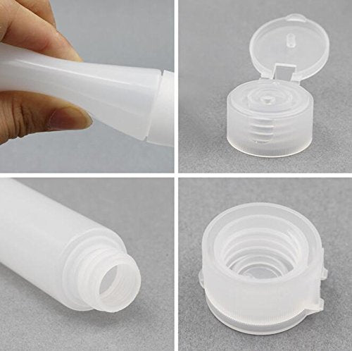 100Ml 100G 3.4Oz Clear Empty Travel Soft Flip Cap Tubes Plastic Squeezable And Refillable Travel Containers For Facial Cleanser