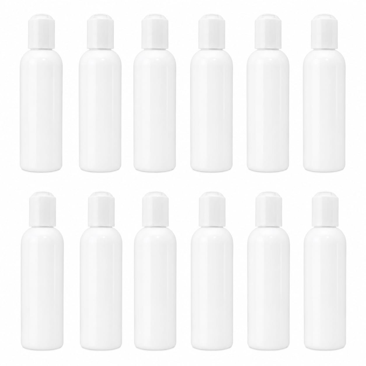 Natural Farms 2 oz White Cosmo Plastic Bottles 12 Pack Empty Bottle Refillable  BPA Free  Essential Oils  Aromatherapy | Whi