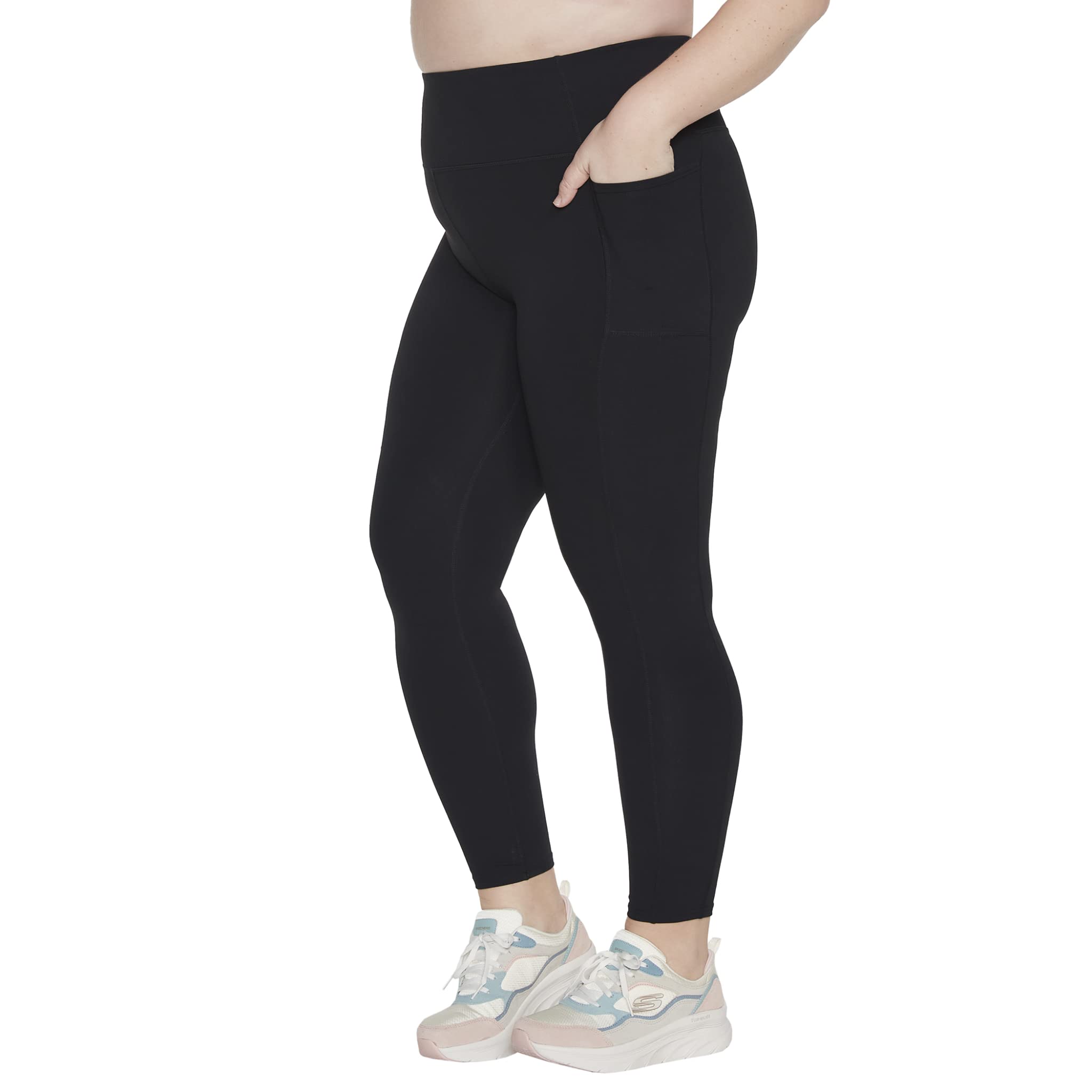 Skechers Womens Go Walk High Waisted Legging, Black, X-Large
