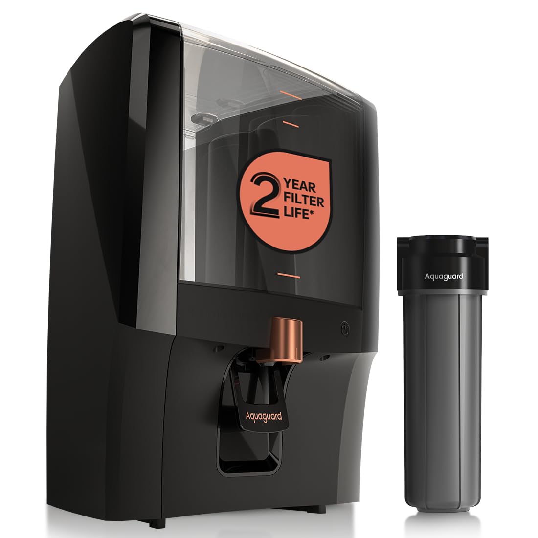 Aquaguard Enrich Aura 2X Aquasaver Ro+Uv+Copper | Needs No Service For 2 Years | 40% Water Saving | Includes Mega Sediment Filte