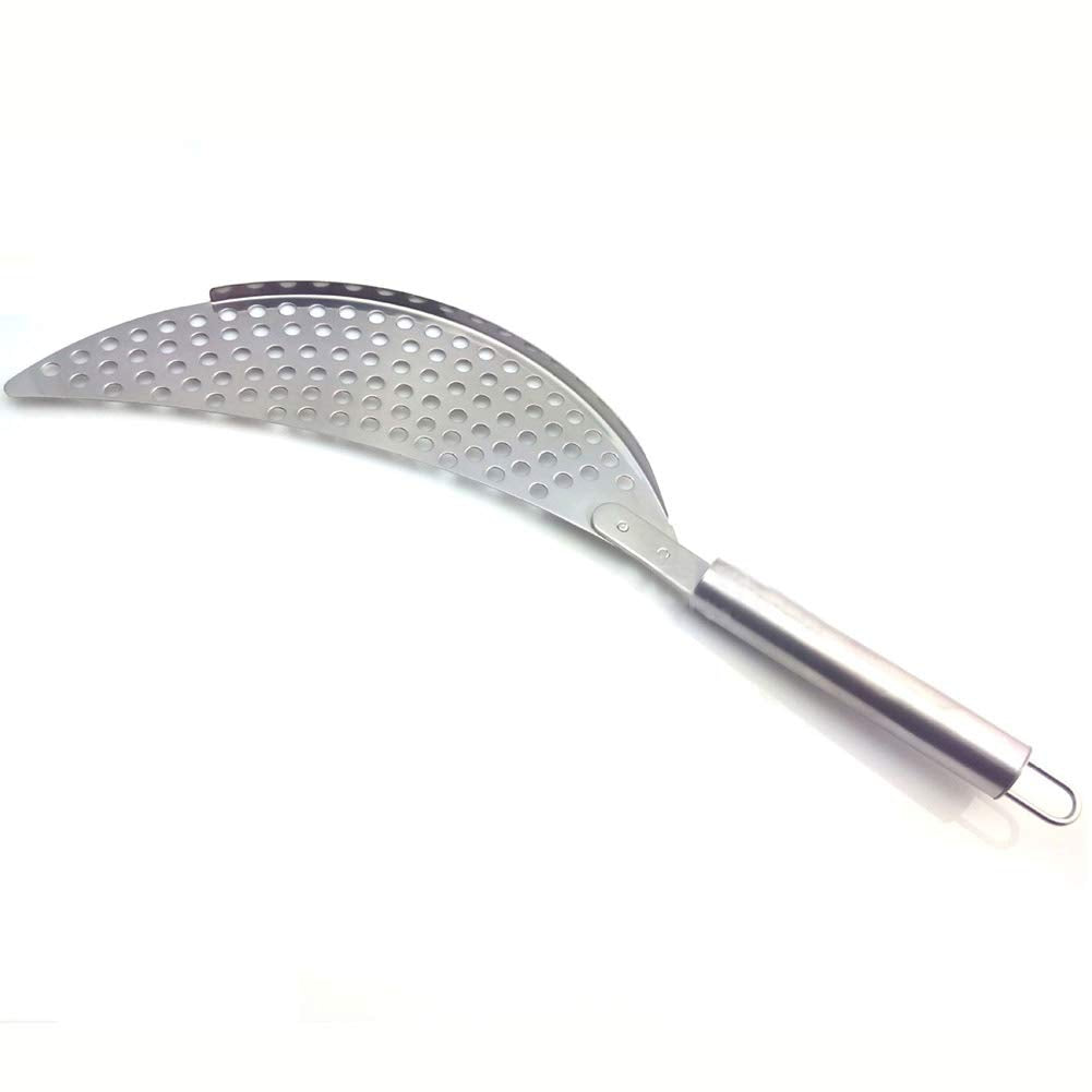 1 Piece Pot Strainer Stainless Steel Moon Pot Strainer, Colander Pasta Drainer With Handle Pasta Strainer Pan Pot Strainer