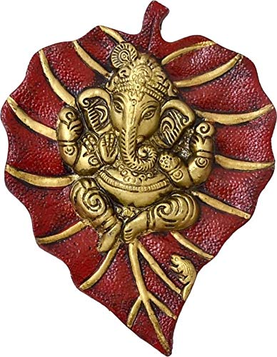 Metal Lord Ganesha Calender Decorative Antique Ganesh Wall Hanging Showpiece For Entrance Living Room