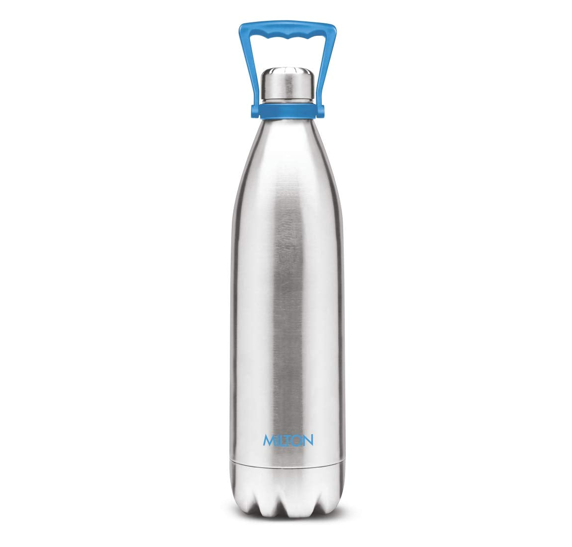 Milton Duo 2200 Thermosteel 24 Hours Hot and Cold Water Bottle with Handle, 1 Piece, 2.02 litres, Silver | Leak Proof | Office B