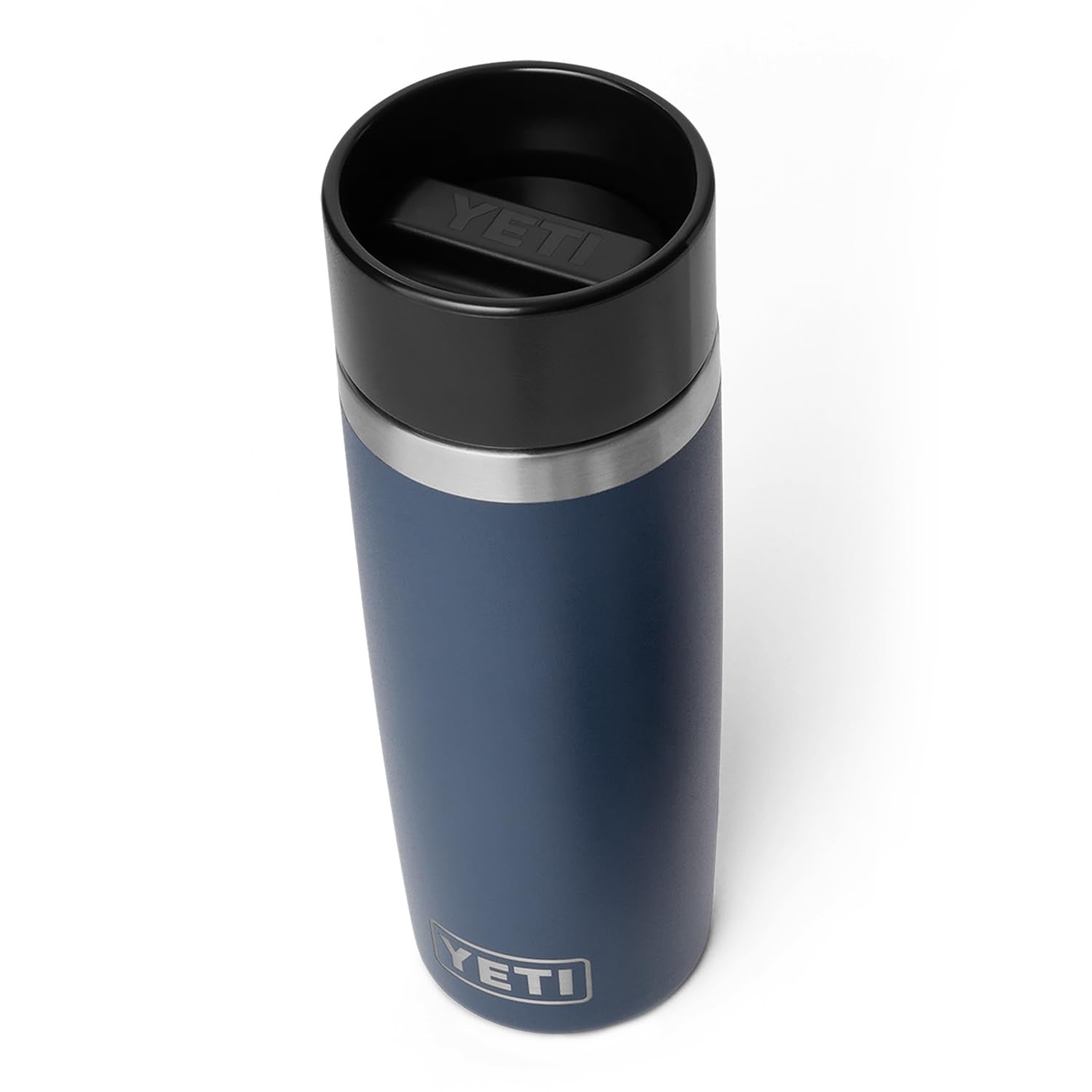 YETI Rambler 16 oz Travel Bottle, Stainless Steel, Vacuum Insulated with Leakproof Commuter Cap, Navy