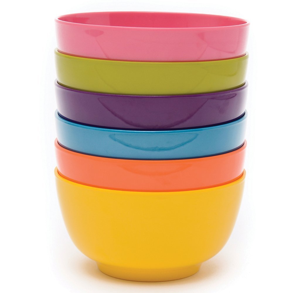 French Bull Melamine Cereal Bowls, Small Serving Bowl -Snack, Pasta, Salad, Rice, Oatmeal, Kids- Shatter Proof, Food Safe, BPA F