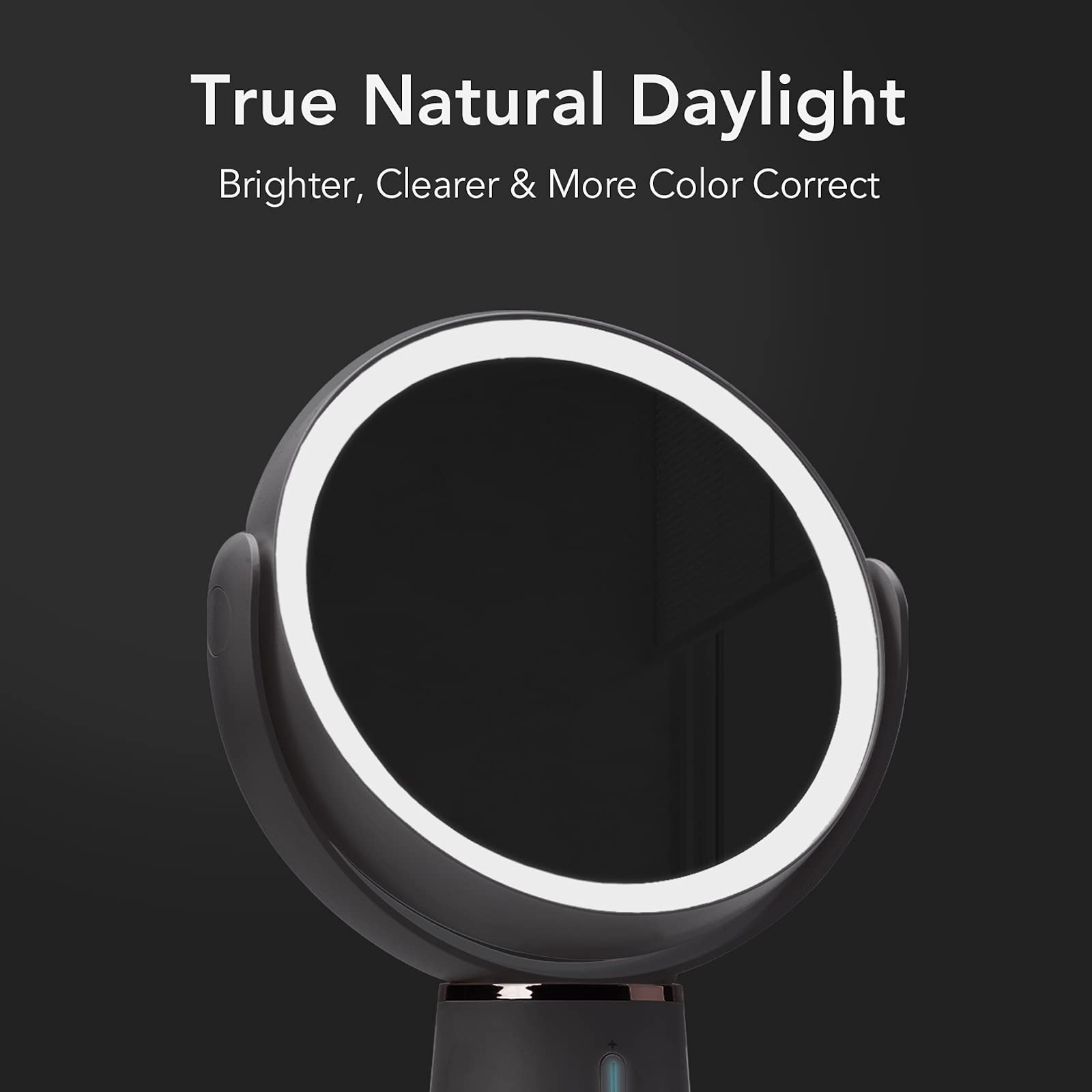 Fancii Led Lighted Magnifying Makeup Mirror With Double-Sided 1X/ 10X Magnification, Rechargeable And Adjustable Brightness, Lar