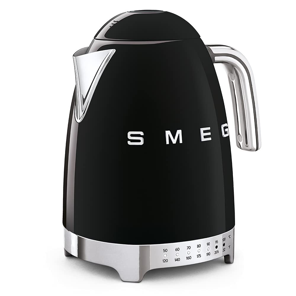 Smeg Black Stainless Steel 50'S Retro Variable Temperature Kettle