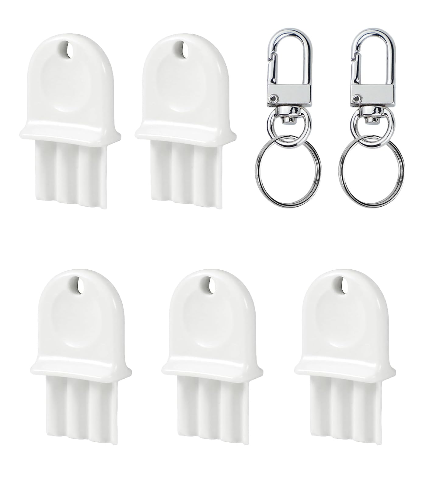 Weyichuang Paper Towel Dispenser Key, 5 Pack Universal Dispenser Key,Universal Waffle Toilet Paper Dispenser Key +2 Pack Keychai