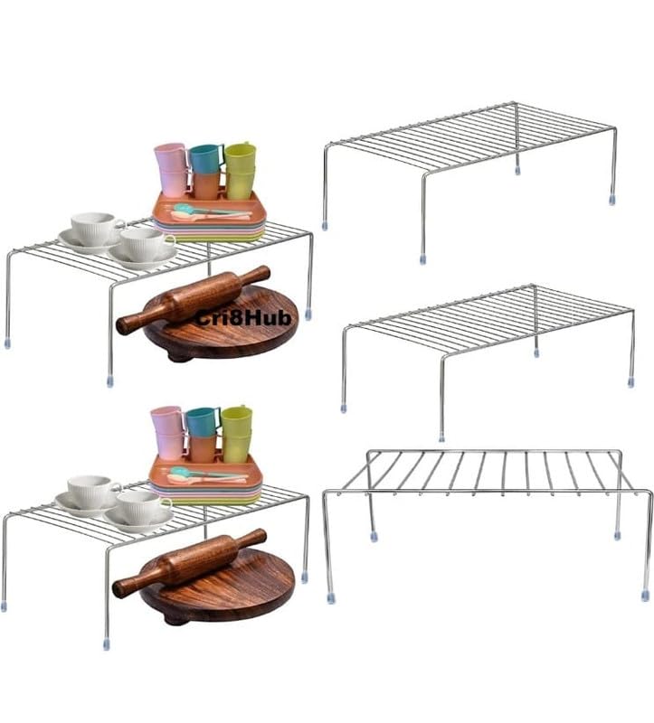 Ab99 Collection Stainless Steel Under Cabinet Kitchen Dish Rack, Space Saver Rack, Mini Stand Kitchen Rack And Organizer, Pot St