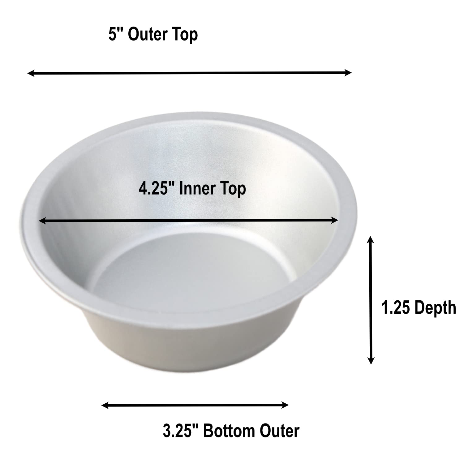Bosrahl Small Size Tin Pie Pans, Personal Size Tin Plated Steel Pie Baking Pans, Portion Size Quiche Pie Baking Pans, Set Of 4