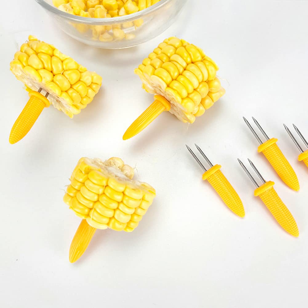 Peouwnes 36 Pack Stainless Steel Corn Holders, Corn On The Grill, Corn On The Cob Skewers, Double Fork Sweet Corn Seat, Home & B