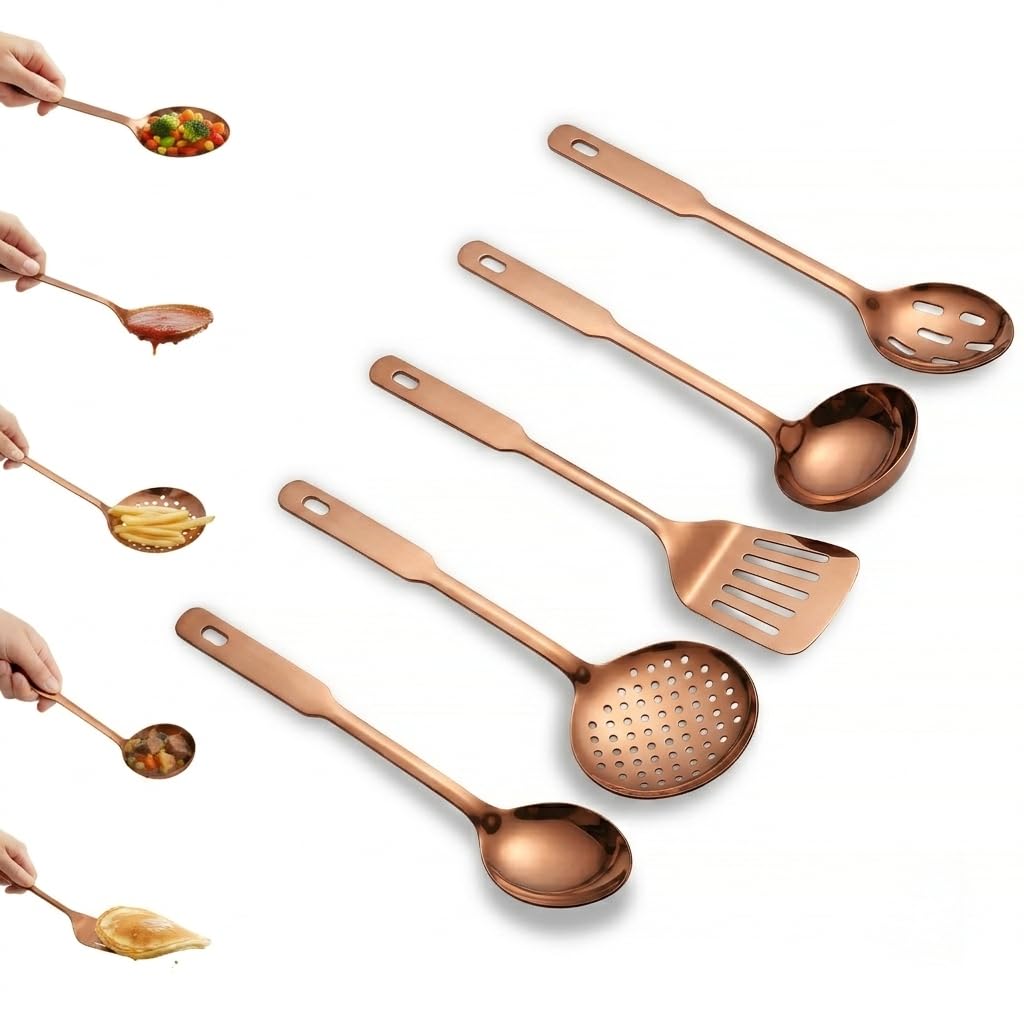 Amco  5Piece Utensil Set  Copper