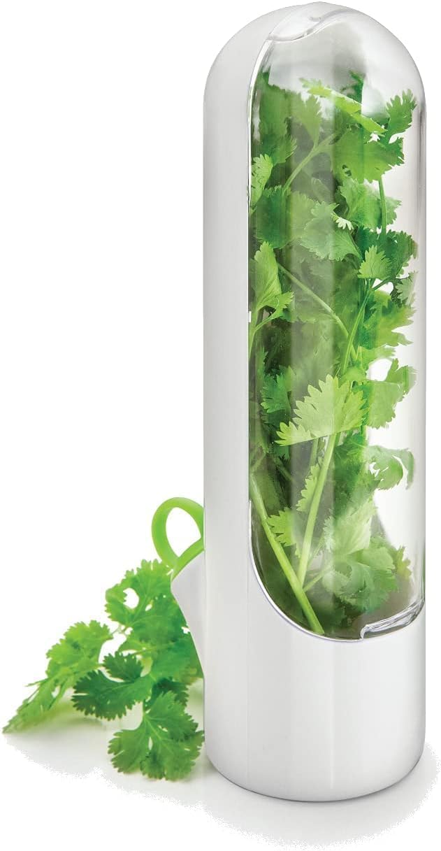 Adakasi Herb & Vegetable Fresh Keeper Bottle For Fridge Airtight Storage Container To Keep Mint, Coriander, Parsley & Asparagus 