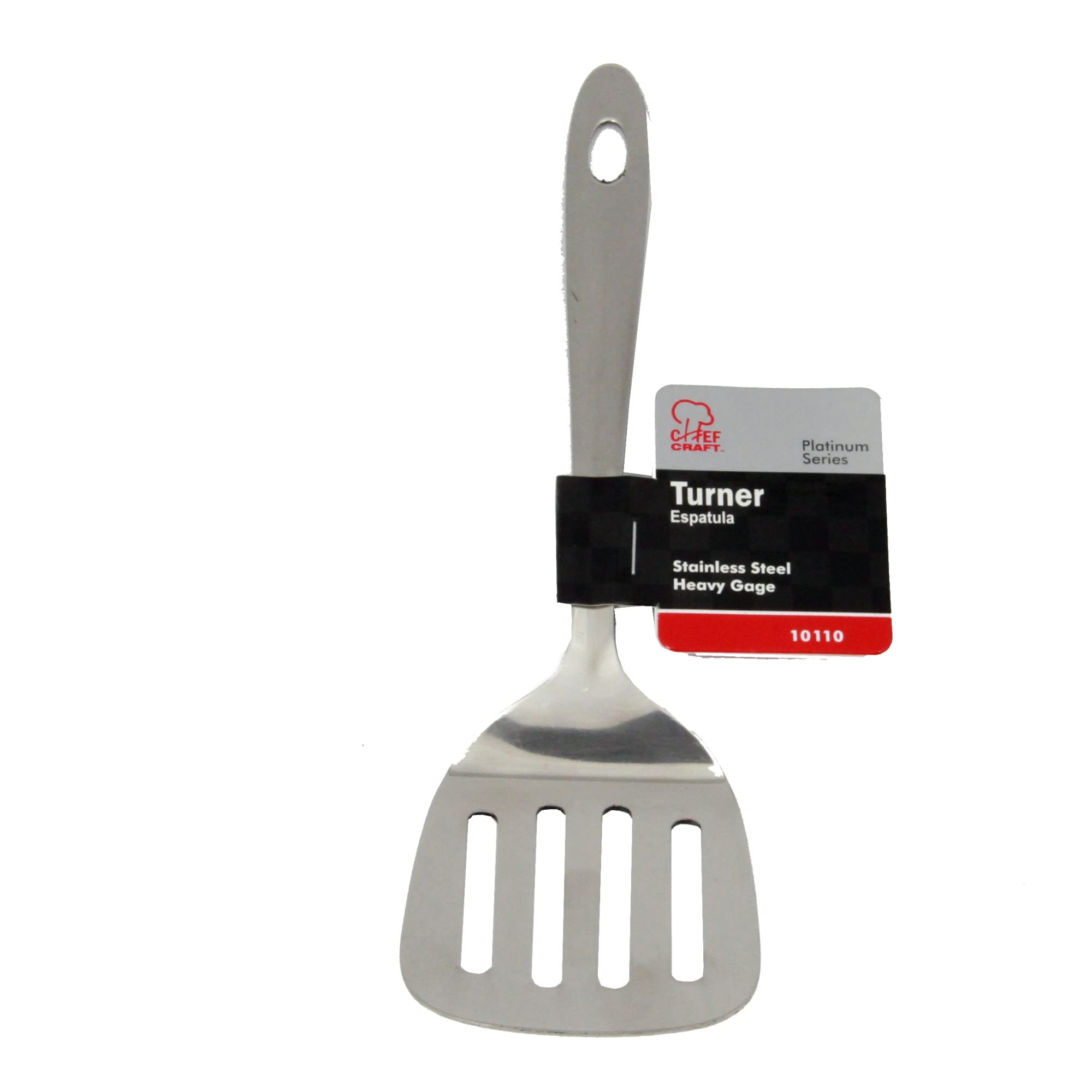 Chef Craft Select Turner/Spatula, 9.5 Inch, Stainless Steel