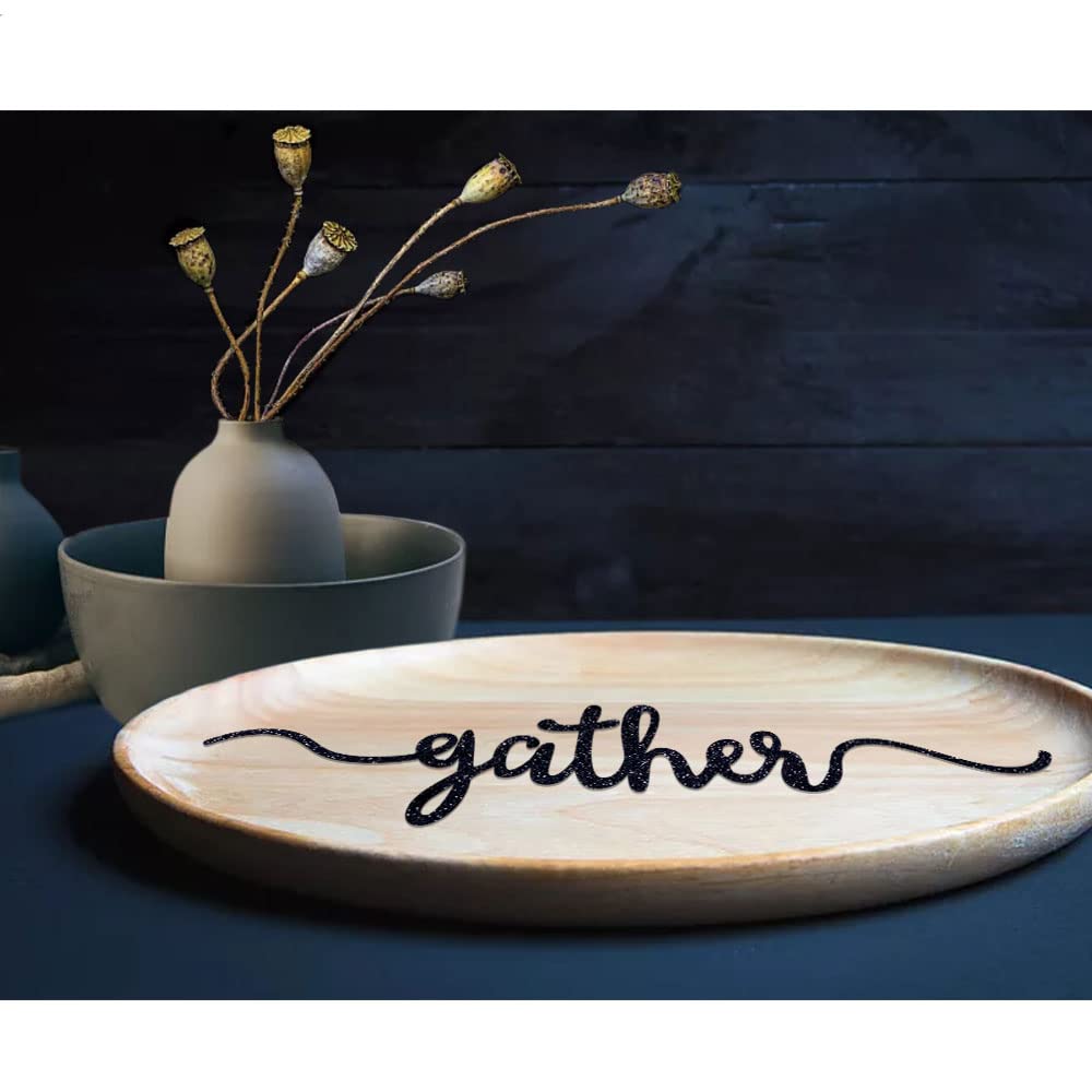 Aukolass 8 Pcs Thanksgiving Plate Cards, Thanksgiving Table Decorations Grateful Thankful Blessed Gather Place Card Plate Decors