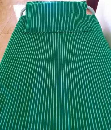 Ten Tex 1Set Hospital Bed Sheet Pillow Cover Size, 60X 90, 18X 27, Cotton, Green