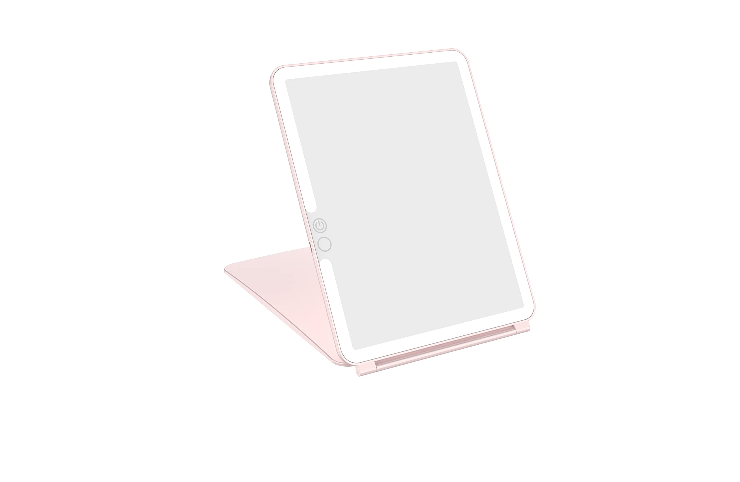 WEILY Makeup Mirror with Lights, 2000 mAh USB Rechargeable Lighted Makeup Mirror, Touch Screen 3 Colors Adjustable 72 LED Lights