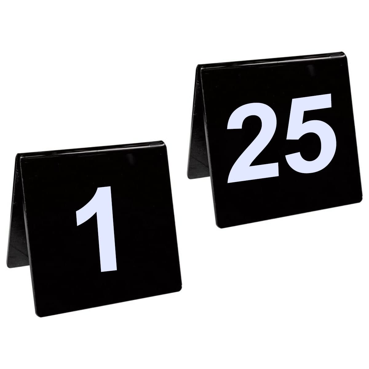 Table Numbers 1-25 Black Acrylic Table Numbers Double Side Number Table Tent Number For Wedding Reception