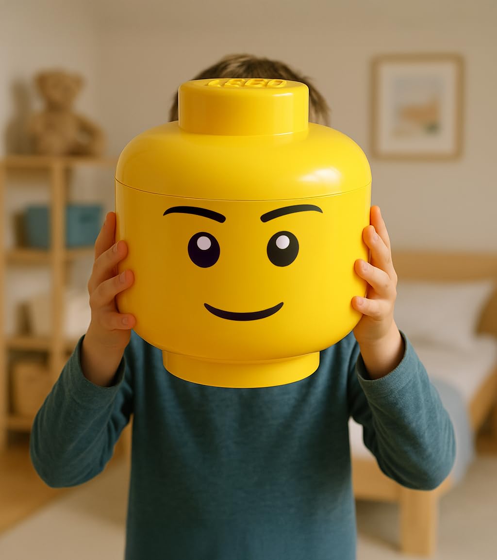 Room Copenhagen LEGO Storage Head - Large Boy, Plastic, Model 4032