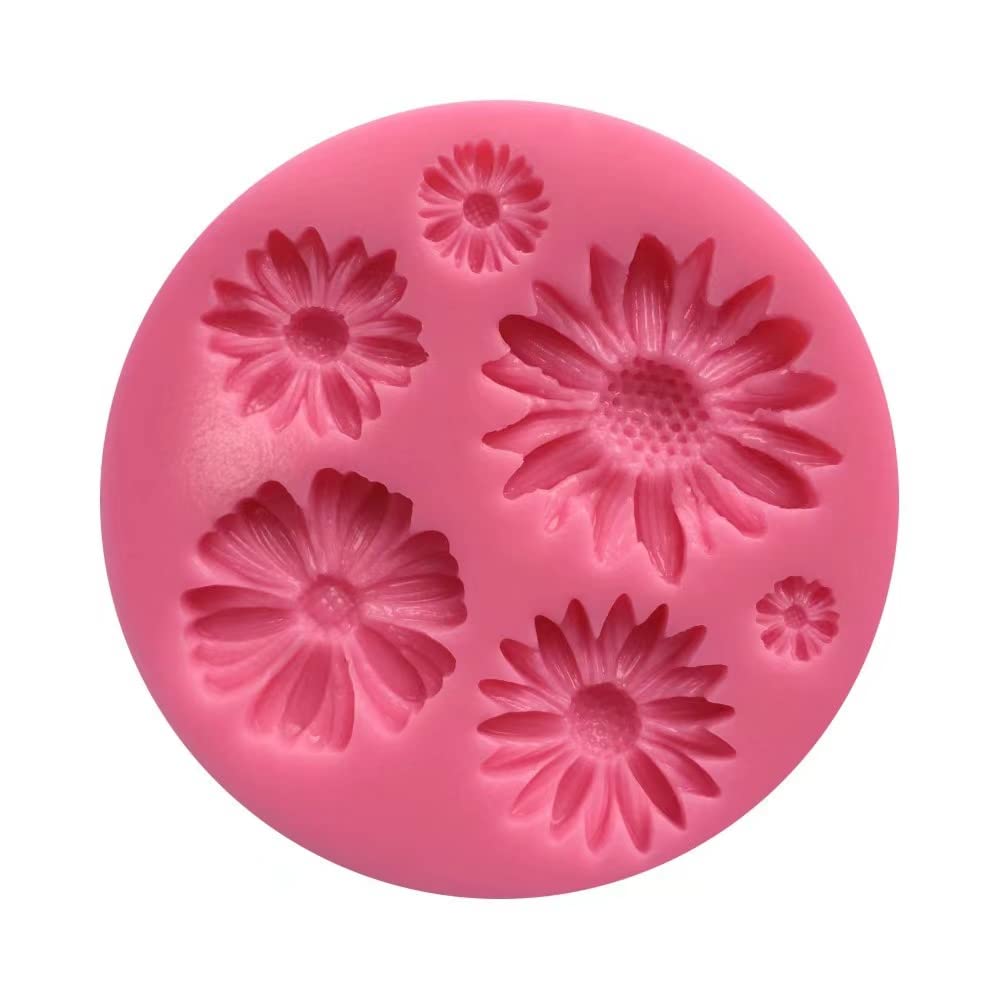 Flower Silicone Moulds Fondant Silicone Molds Sunflower Silicone Molds Cookie Buiscuit Baking Molds Fondant Chocolate Molds Diy