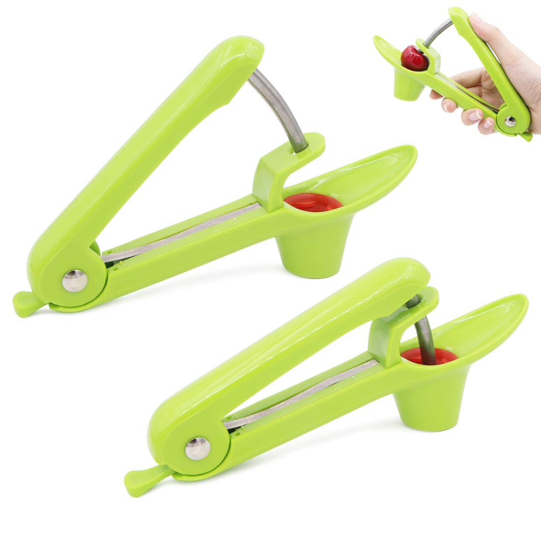 2 Pcs Cherry Pitter Tool Olives Pitter Device Cherry Stoner Core Seed Remover Fruits Corer For Kitchen Accessories Gadgets Tools