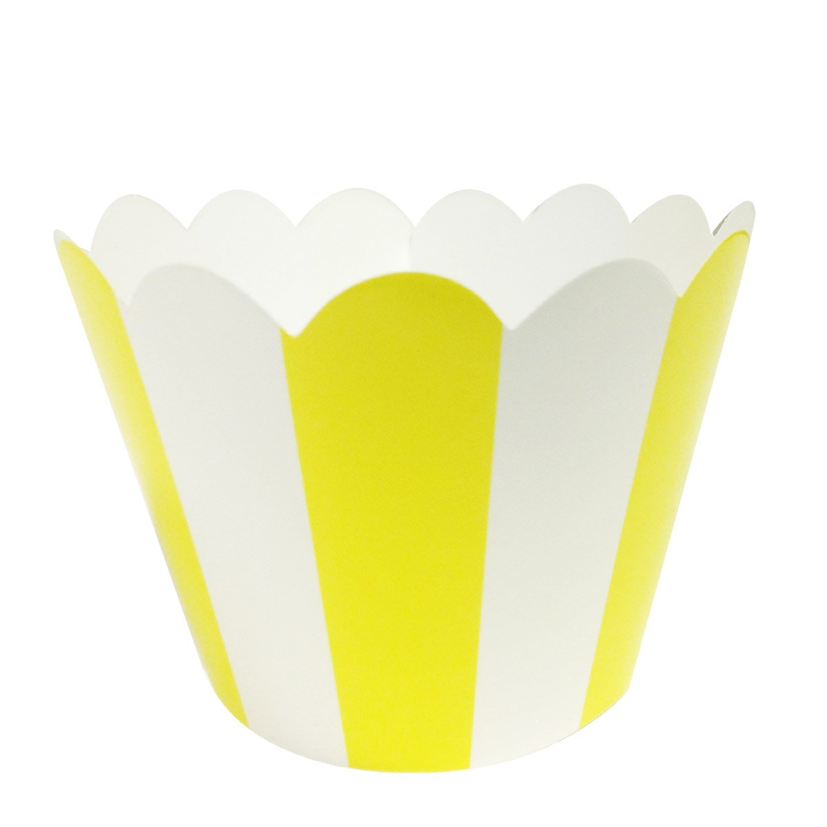 Allydrew Standard Size Striped Cupcake Wrappers (Set Of 20), Yellow