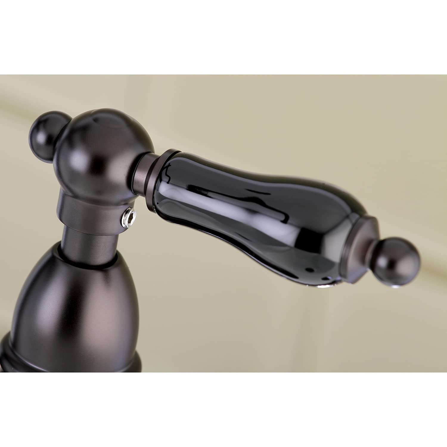Kingston Brass KS1275PKLBS Duchess Bridge Kitchen Faucet with Brass Sprayer  Oil Rubbed Bronze