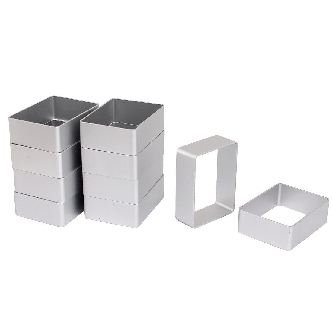 Uxcell Cookie Biscuit Baking Cake Rectangle Aluminum Diy Cutter 10Pcs