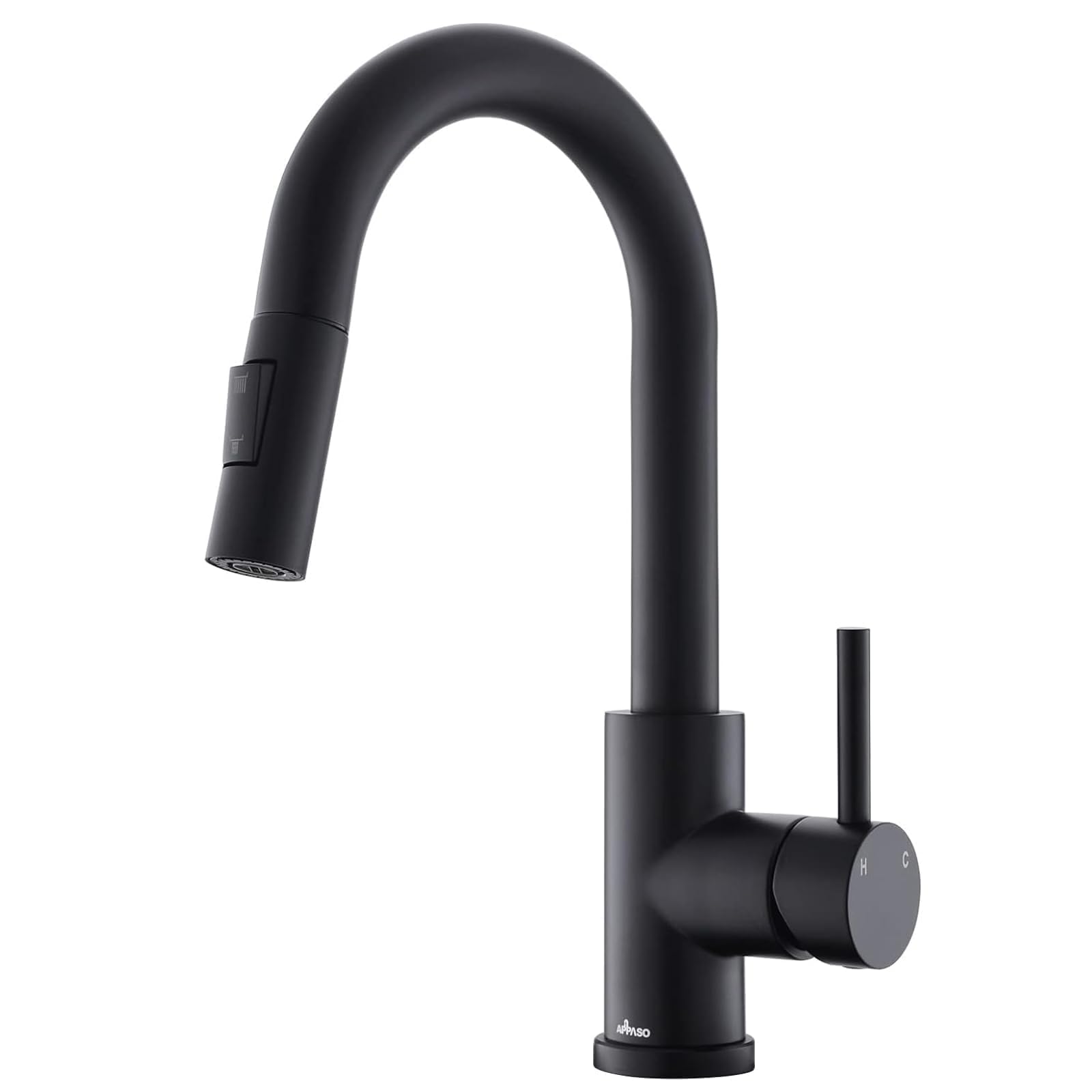 Appaso Bar Sink Faucet, Stainless Steel Kitchen Faucet With Pull Down Sprayer, Modern Single Handle High Arch Faucet Kitchen, Ut