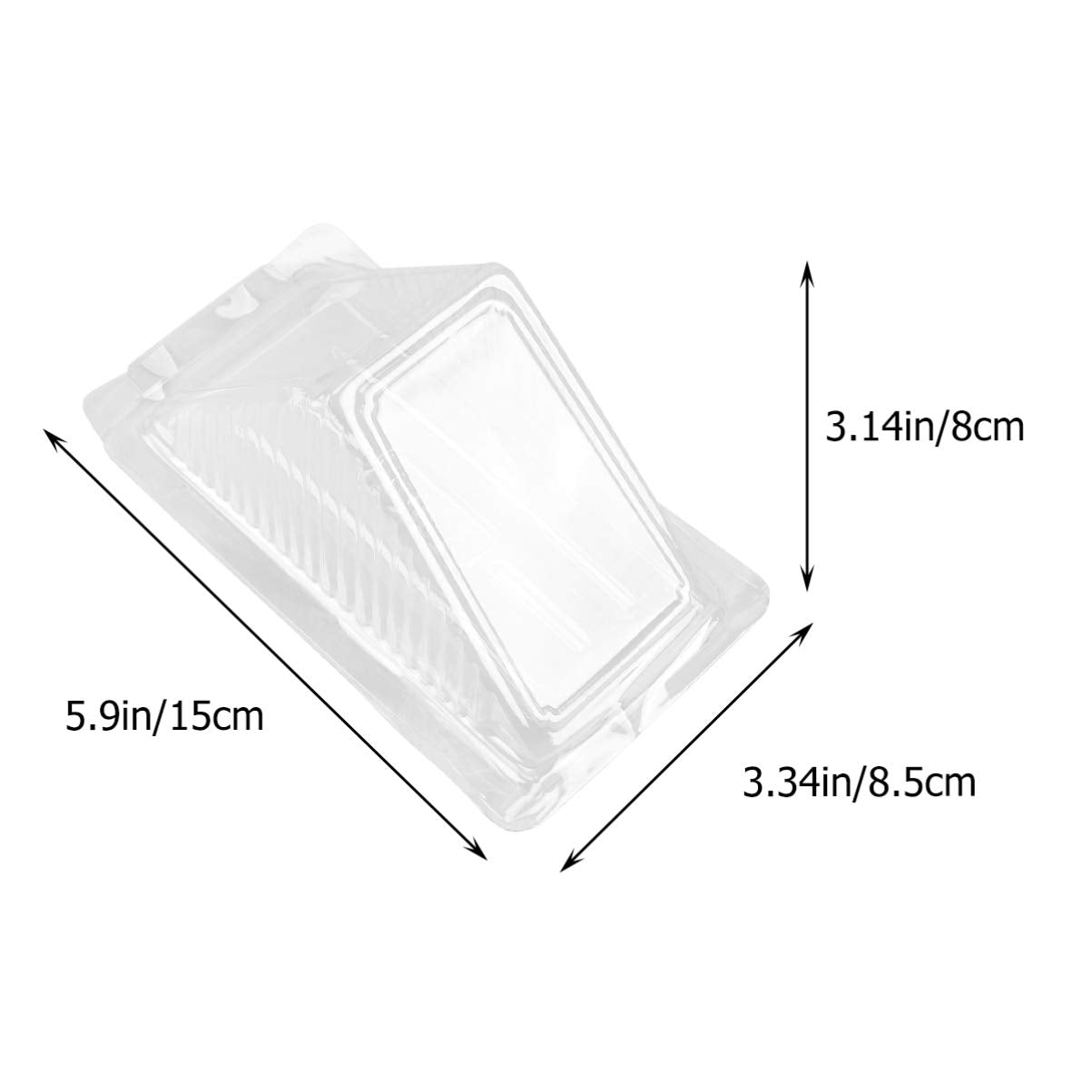 Cabilock 100Pcs Sandwich Container Disposable Sandwich Box With Lid Triangle Cake Container Cupcake Carrier Bakery Boxes For Muf