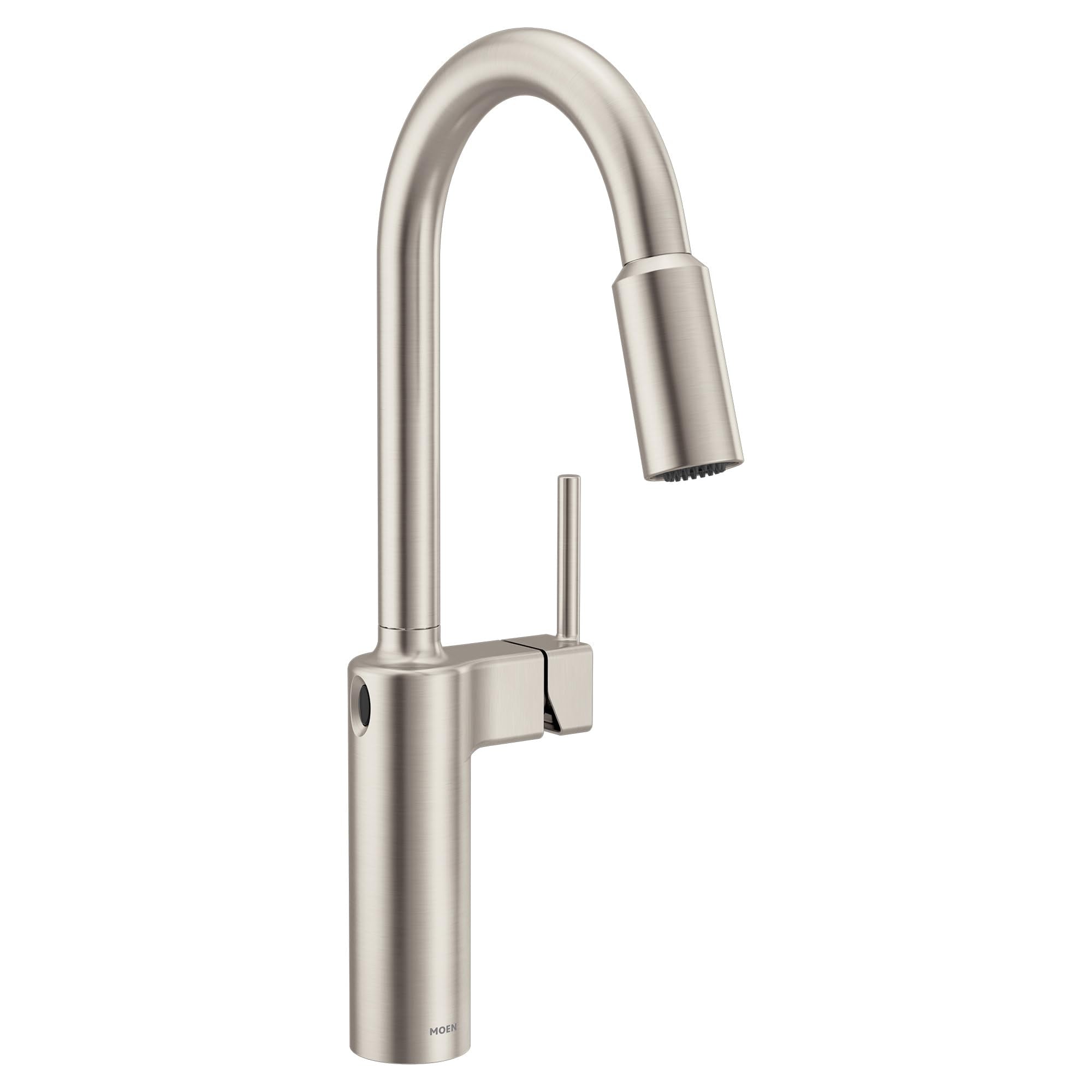 Moen Inara Spot Resist Stainless MotionSense Wave One-Handle Touchless Kitchen Faucet with Pulldown Sprayer and Power Clean, 874