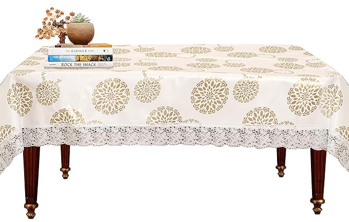 Cread Craft Multicolor Digital Printed Double Layered 4 Seater Table Cloth/Cover|CC022