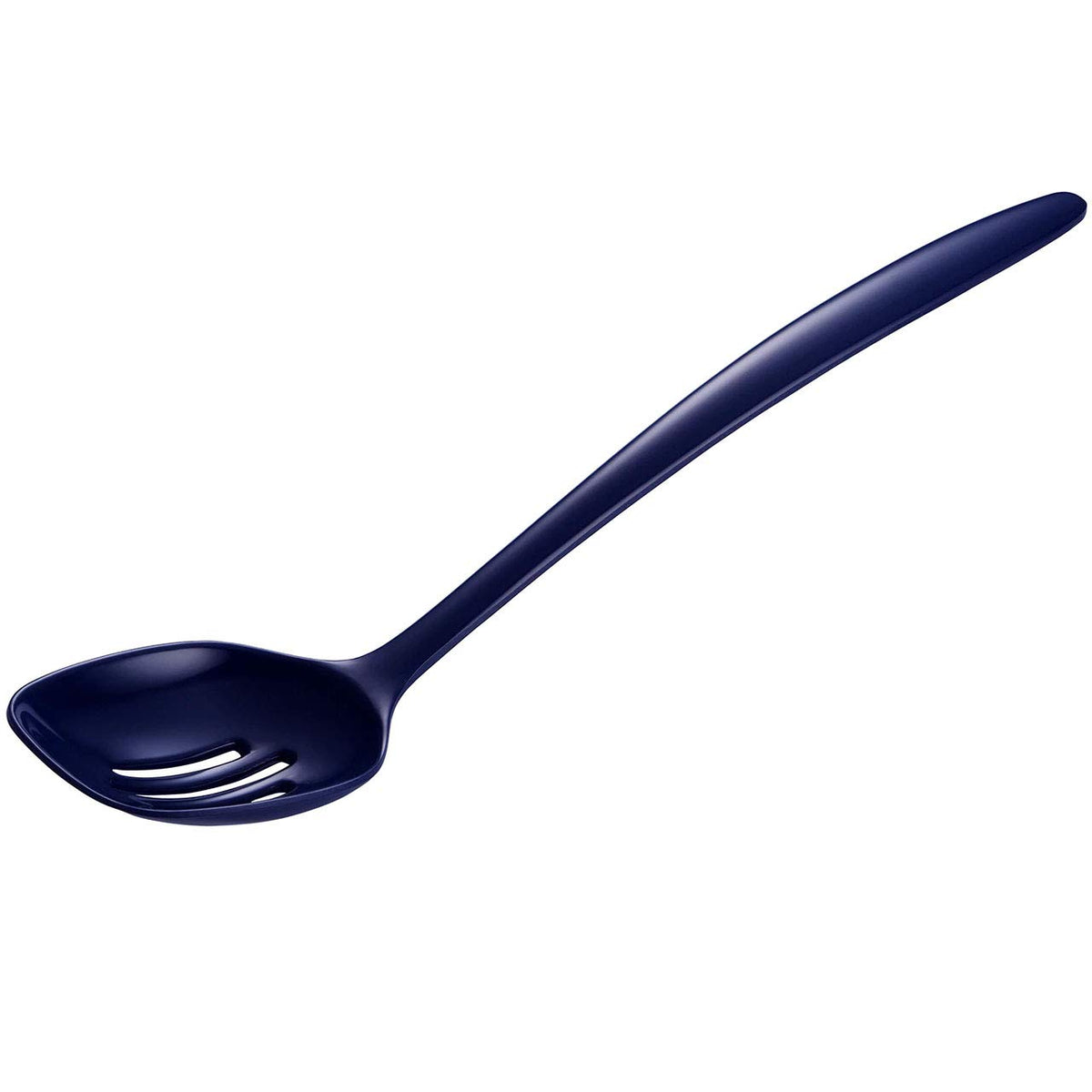 Gourmac Hutzler 12 Inch Melamine Slotted Spoon, Cobalt Blue