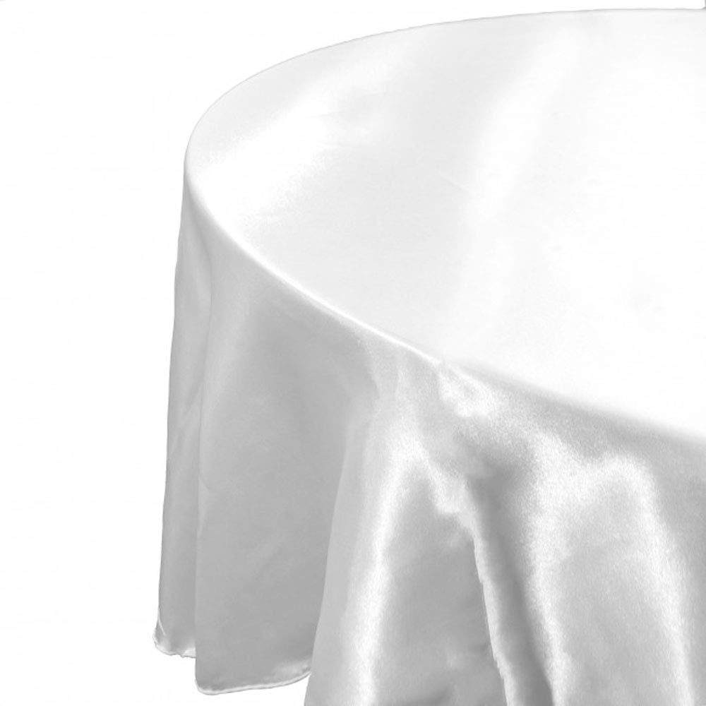 Tektrum 108 Inch Round Silky Satin Tablecloth - Premium Fabric - Best For Wedding Party Banquet Events Restaurant Kitchen Dining